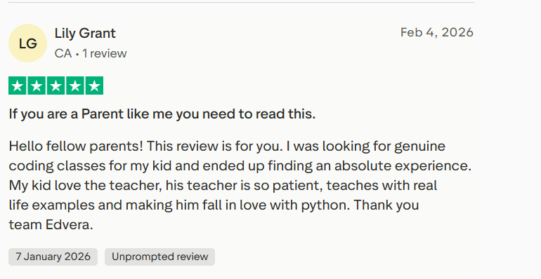 Parent Review - Lily Grant